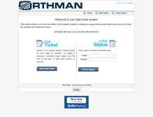 Tablet Screenshot of help.orthman.com